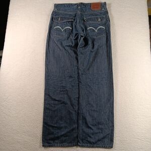 Vintage Levis 569 Jeans Mens 34x34 Blue Denim Loose Straight Flap Pockets Baggy